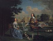 Edward Haytley Sir Roger and Lady Bradshaigh of Haigh Hall,Landscaskire oil on canvas